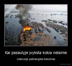 Kai pasaulyje įvyksta kokia nelaime - Lietuvoje pabrangsta benzinas