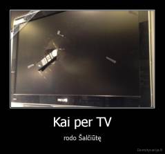 Kai per TV - rodo Šalčiūtę