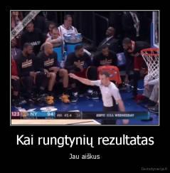 Kai rungtynių rezultatas - Jau aiškus