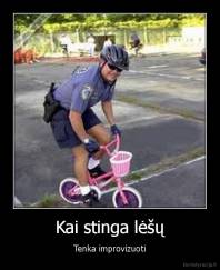 Kai stinga lėšų - Tenka improvizuoti