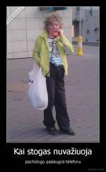 Kai stogas nuvažiuoja - psichologo paslaugos telefonu