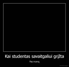 Kai studentas savaitgaliui grįžta - Pas mamą