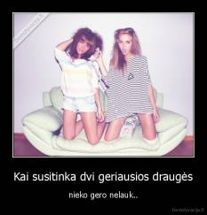 Kai susitinka dvi geriausios draugės - nieko gero nelauk..