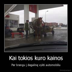 Kai tokios kuro kainos - Per brangu į degalinę vykti automobiliu