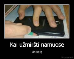 Kai užmiršti namuose - Liniuotę