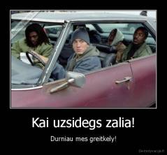 Kai uzsidegs zalia! - Durniau mes greitkely!
