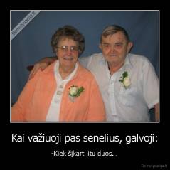Kai važiuoji pas senelius, galvoji: - -Kiek šįkart litu duos...