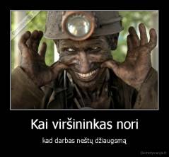 Kai viršininkas nori - kad darbas neštų džiaugsmą