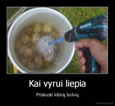 Kai vyrui liepia - Priskusti kibirą bulvių