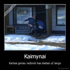 Kaimynai - Kartais geriau nežinoti kas dedasi už lango