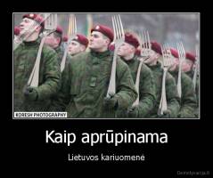 Kaip aprūpinama - Lietuvos kariuomenė