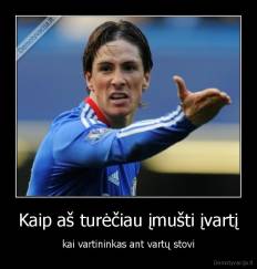 Kaip aš turėčiau įmušti įvartį - kai vartininkas ant vartų stovi