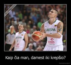 Kaip čia man, damest iki krepšio? - 