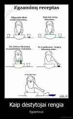 Kaip dėstytojai rengia - Egzaminus