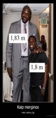 Kaip merginos - mato vaikinų ūgį