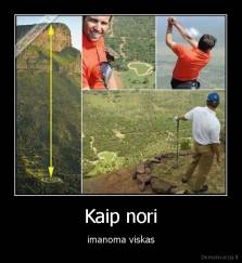 Kaip nori - imanoma viskas