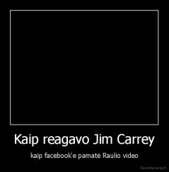 Kaip reagavo Jim Carrey - kaip facebook'e pamatė Raulio video