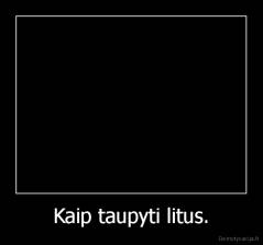 Kaip taupyti litus. - 
