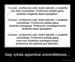 Kaip vyksta egzaminai universitetuose... - 