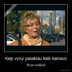 Kaip vyrui pasakiau kiek kainavo - Tai jis nusišovė