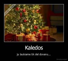 Kaledos - ju laukiame tik del dovanu...