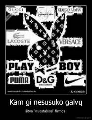 Kam gi nesusuko galvų - šitos "nuostabios" firmos 