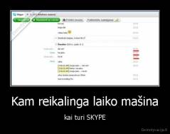 Kam reikalinga laiko mašina - kai turi SKYPE