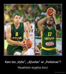 Kam tas „Vytis", „Ąžuolas" ar „Perkūnas"? - Pavadinkim sirgalius Jonu!