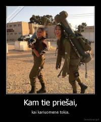 Kam tie priešai, - kai kariuomenė tokia.