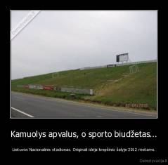 Kamuolys apvalus, o sporto biudžetas... - Lietuvos Nacionalinis stadionas. Originali idėja krepšinio šalyje 2012 metams.