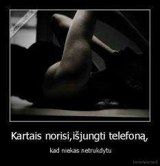 Kartais norisi,išjungti telefoną, -  kad niekas netrukdytu