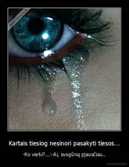 Kartais tiesiog nesinori pasakyti tiesos... - -Ko verki?...:-Ai, svogūną pjausčiau..
