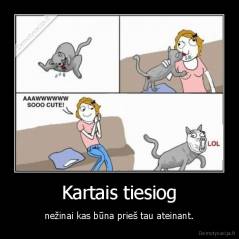 Kartais tiesiog - nežinai kas būna prieš tau ateinant.