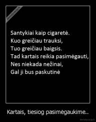 Kartais, tiesiog pasimėgaukime.. - 