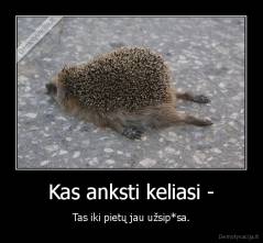 Kas anksti keliasi - - Tas iki pietų jau užsip*sa.