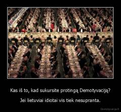 Kas iš to, kad sukursite protingą Demotyvaciją? - Jei lietuviai idiotai vis tiek nesupranta.