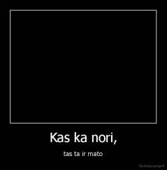 Kas ka nori, - tas ta ir mato