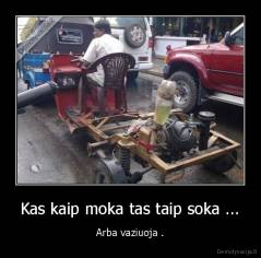 Kas kaip moka tas taip soka ... - Arba vaziuoja .