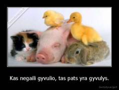 Kas negaili gyvulio, tas pats yra gyvulys. - 