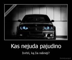 Kas nejuda pajudino - žvirbli, ką čia rašinėji?