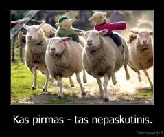 Kas pirmas - tas nepaskutinis. - 