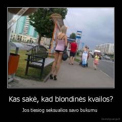 Kas sakė, kad blondinės kvailos? - Jos tiesiog seksualios savo bukumu 
