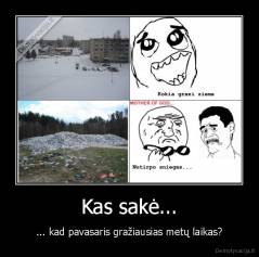 Kas sakė... - ... kad pavasaris gražiausias metų laikas?