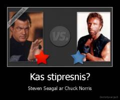 Kas stipresnis? - Steven Seagal ar Chuck Norris