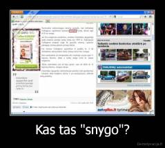 Kas tas "snygo"? - 