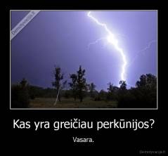 Kas yra greičiau perkūnijos? - Vasara.