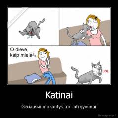 Katinai - Geriausiai mokantys trollinti gyvūnai
