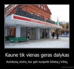 Kaune tik vienas geras dalykas - Autobusų stotis, kur gali nusipirkt bilietą į Vilnių