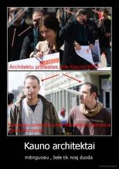 Kauno architektai - mitinguosiu , bele tik nosį duoda 