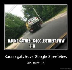 Kauno gatvės vs Google StreetView - Rezultatas: 1:0